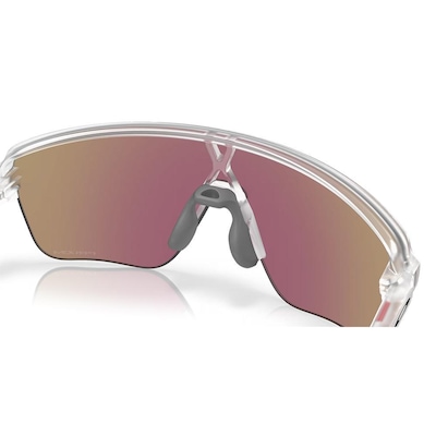 Óculos de Sol Oakley Corridor Sq Matte Clear Prizm Sapphire - Unissex - Foto 6