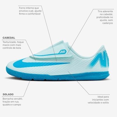 Chuteira Futsal Nike Mercurial Vapor 16 Club - Infantil - Foto 2