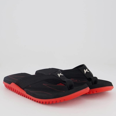 Chinelo Kenner NK6 Pro Preto e Vermelho - Foto 3