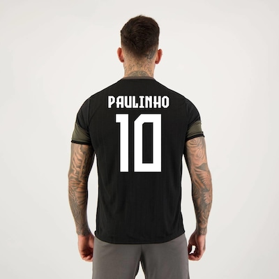 Camisa Atlético Mineiro Paulinho 10 Almaz Preta - Foto 1