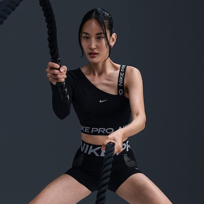 Camiseta Nike Pro Cropped Shine - Feminina - Foto 2
