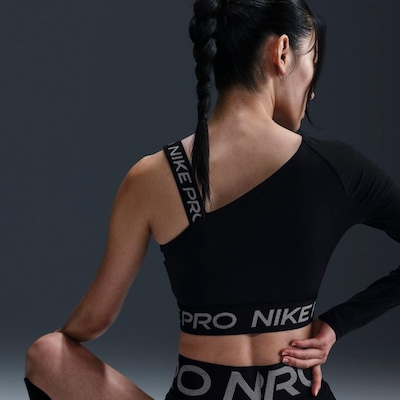Camiseta Nike Pro Cropped Shine - Feminina - Foto 3