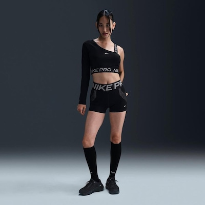 Camiseta Nike Pro Cropped Shine - Feminina - Foto 4