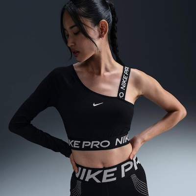 Camiseta Nike Pro Cropped Shine - Feminina - Foto 1