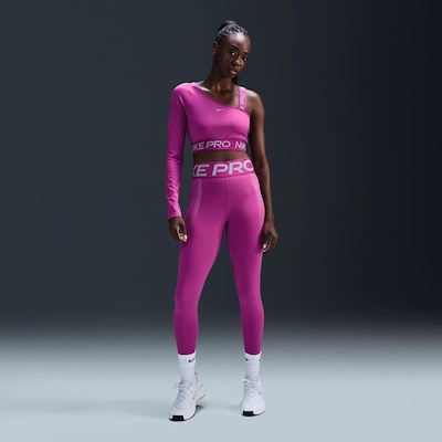 Camiseta Nike Pro Cropped Shine - Feminina - Foto 4