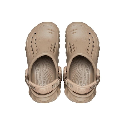 Sandália Crocs Echo Clog T Khaki - Infantil - Foto 5