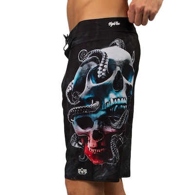 Bermuda Água Okdok Boardshorts Skull and Snaker - Masculina - Foto 3