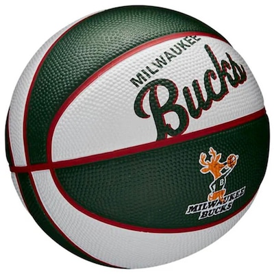 Bola De Basquete Wilson Nba Team Retro Mini Milwaukee Bucks #3 - Foto 5