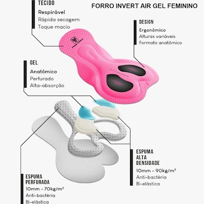 Bretelle Ciclismo Feminino Free Force Performance Gel + Meia - Foto 5