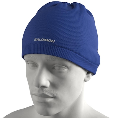 Gorro Salomon Beanie Surf The Web Azul - Unissex - Foto 4