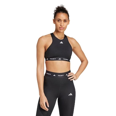 Top Fitness adidas Techfit Suporte Médio - Feminino - Foto 3