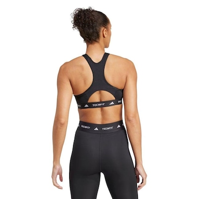 Top Fitness adidas Techfit Suporte Médio - Feminino - Foto 4
