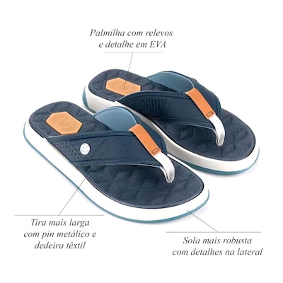 Chinelo Masculino Napoles Iv Dedo Cartago 12339 - Foto 5