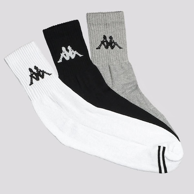 Kit Meias Kappa com 9 Pares Cano Médio Adulto - Foto 2