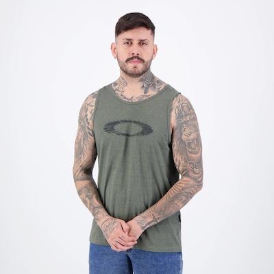 Camiseta Regata Oakley Ellipse Tank Verde - Foto 3