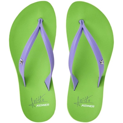 Chinelo Kenner Ibiza Anitta Feminino - Verde e Rosa - Foto 2