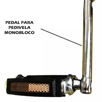 Pedal Plataforma Bicicleta Antiga Retrô Alvorada Rosca Fina 1/2 - Foto 3