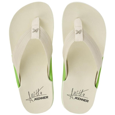Chinelo Kenner Anitta Nk6 Pro Masculino - Branco e Verde - Foto 2