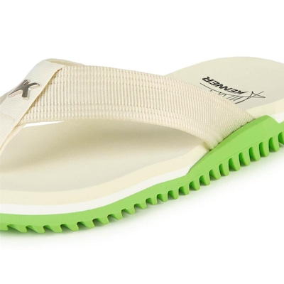 Chinelo Kenner Anitta Nk6 Pro Masculino - Branco e Verde - Foto 4