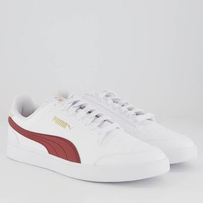 Tênis Puma Shuffle Branco e Vermelho - Foto 2