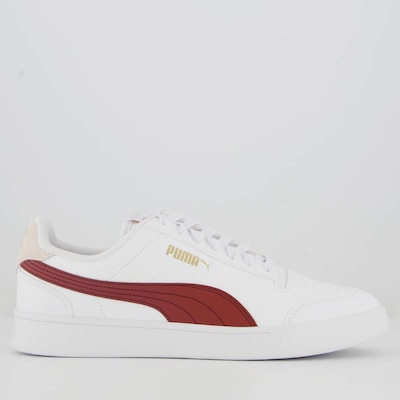 Tênis Puma Shuffle Branco e Vermelho - Foto 1
