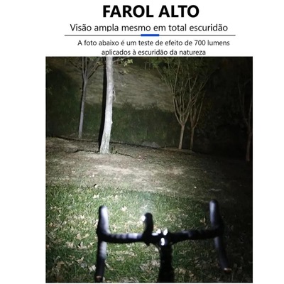 Kit Farol Led Usb 700L + Pisca Traseiro Led Usb 20L Elleven - Foto 5