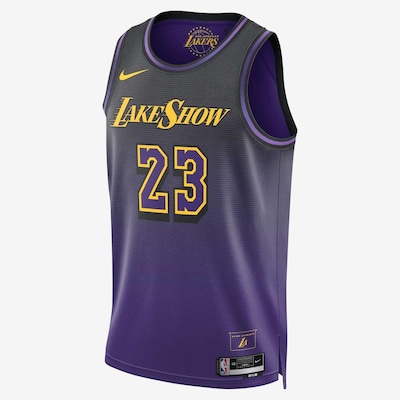 Camiseta Regata Nike Nba Los Angeles Lakers City Edition 2024/25 - Masculina - Foto 1