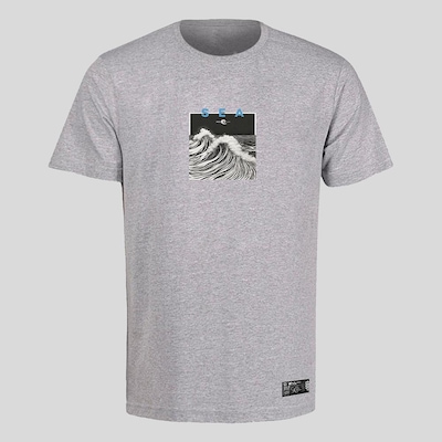 Camiseta Plus Size Wss Sea Wave Prime - Masculina - Foto 1