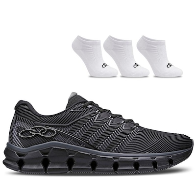 Tênis Olympikus Taurus + 3 Pares de Meia Cano Invisível - Masculino - Foto 1