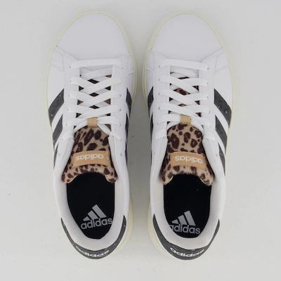 Tênis adidas Grand Court Base 2.0 Animal Print - Feminino - Foto 4