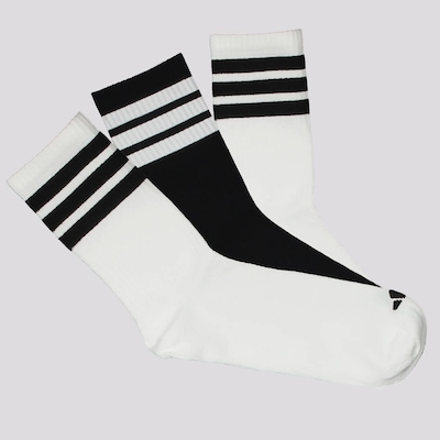 Kit Meias adidas Crew com 3 Pares Adulto - Foto 1