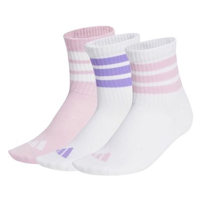 Kit Meias adidas Crew com 3 Pares Infantil - Foto 1