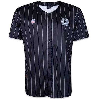 Camiseta Jersey New Era Las Vegas Raiders Stripes - Masculina - Foto 1