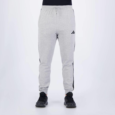 Calça Adidas French Terry 3 Stripes - Masculina - Foto 1