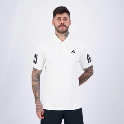 Camisa Polo adidas Club 3 Stripes - Masculina - Foto 1