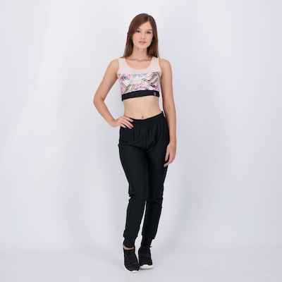 Conjunto Calça e Top Area Bege e Preto - Foto 2