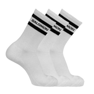 Meia Salomon Crew Tripack Cano Alto - 3 Pares - Unissex - Foto 1