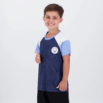 Camisa Manchester City Haaland 9 Irwell Infantil Marinho - Foto 4