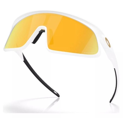Óculos de Sol Oakley Ciclismo Rslv Matte White Prizm 24K - Foto 4