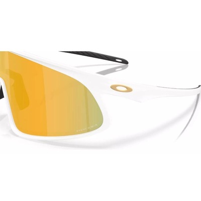 Óculos de Sol Oakley Ciclismo Rslv Matte White Prizm 24K - Foto 5