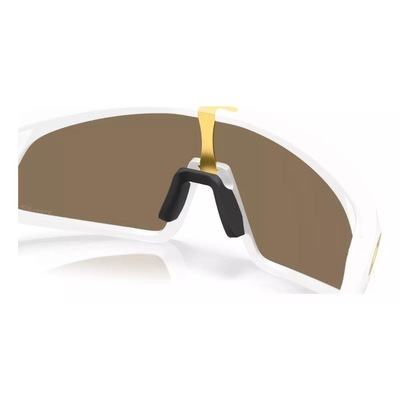 Óculos de Sol Oakley Ciclismo Rslv Matte White Prizm 24K - Foto 6