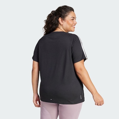 Camiseta adidas Own The Run Três Listras Plus Size - Feminina - Foto 4