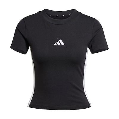 Camiseta adidas Essentials Três Listras Slim - Feminina - Foto 1