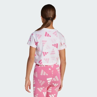 Camiseta Cropped adidas Seasonal Essentials Logo Celebration - Infantil - Foto 4