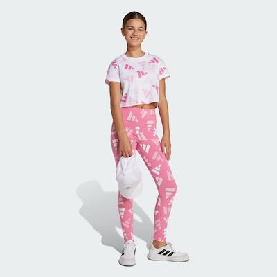 Camiseta Cropped adidas Seasonal Essentials Logo Celebration - Infantil - Foto 5