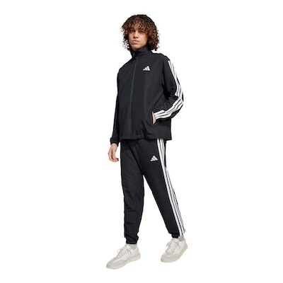 Agasalho adidas Malha Sportswear Basic Três Listras - Masculino - Foto 2