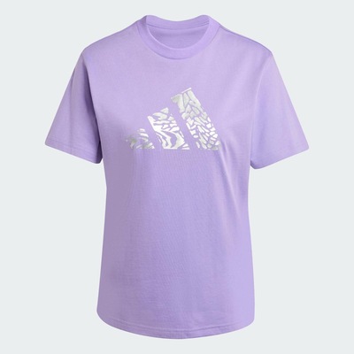 Camiseta Estampada Tech Metallic adidas - Feminina - Foto 2