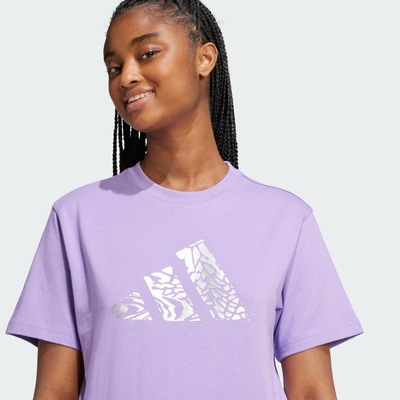 Camiseta Estampada Tech Metallic adidas - Feminina - Foto 5