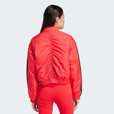 Jaqueta Bomber adidas Cropped Isolamento Essentials Três Listras - Feminina - Foto 4