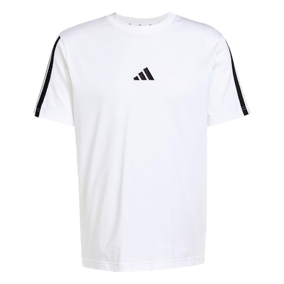 Camiseta Malha Simples Essentials Três Listras - adidas - Homem - Foto 1